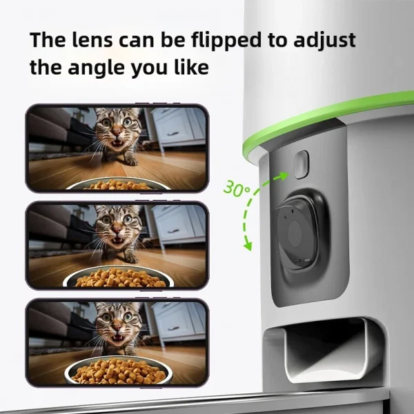 Automatic Cat Feeder Camera Pet Smart Cat Food Kibble Dispenser 2.4G/5GWiFi APP Control Auto Feeder For Cat Dog Accessories - Image 3