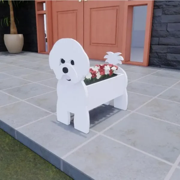 Garden Flower Pot Dog Planter Schnauzer Bulldog Poodle Corgi Yorkshire Garden Pots DIY PVC Flower Planter Garden Home Decoration - Image 5