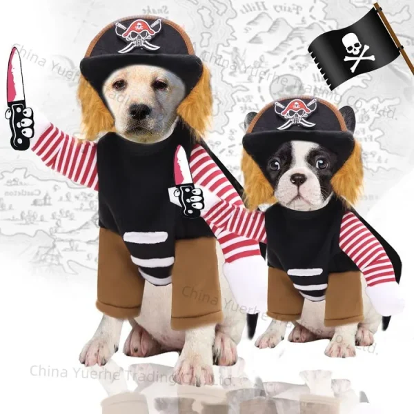 Big Dog Clothes Cat Pet Supplies Horse Riding Clothes Santa Claus Dog Clothes Funny Cat Halloween Transformation Clothing - Image 2