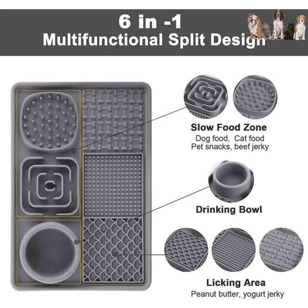 Pet Licking Mat Pet Eating Ware Dog Slow Food Mat Placemat Dog Feeder Supplies Suction Cup Dog Bathing Distraction - Image 3