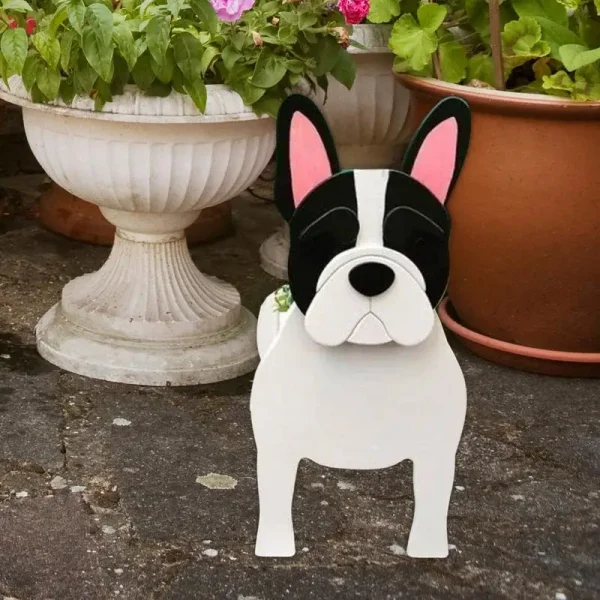 Garden Flower Pot Dog Planter Schnauzer Bulldog Poodle Corgi Yorkshire Garden Pots DIY PVC Flower Planter Garden Home Decoration - Image 4