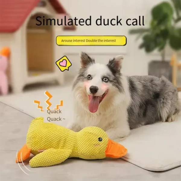 Dog Toy Stomping Duck Bite Resistant Grinding Teeth Cleaning Large Dog Interactive Entertainment Puppy Boredom Pet Plush Toy - Image 2