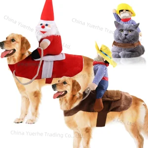 Big Dog Clothes Cat Pet Supplies Horse Riding Clothes Santa Claus Dog Clothes Funny Cat Halloween Transformation Clothing