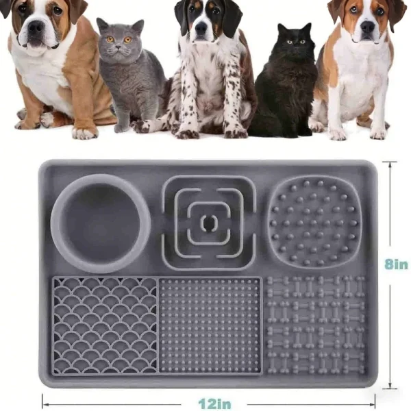 Pet Licking Mat Pet Eating Ware Dog Slow Food Mat Placemat Dog Feeder Supplies Suction Cup Dog Bathing Distraction - Image 2