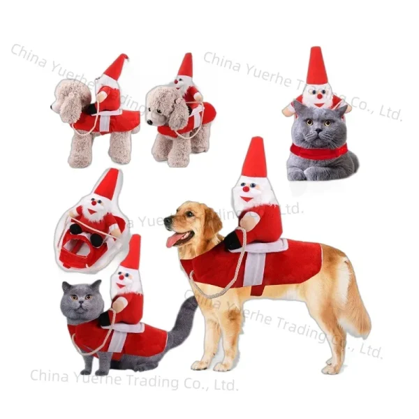 Big Dog Clothes Cat Pet Supplies Horse Riding Clothes Santa Claus Dog Clothes Funny Cat Halloween Transformation Clothing - Image 4