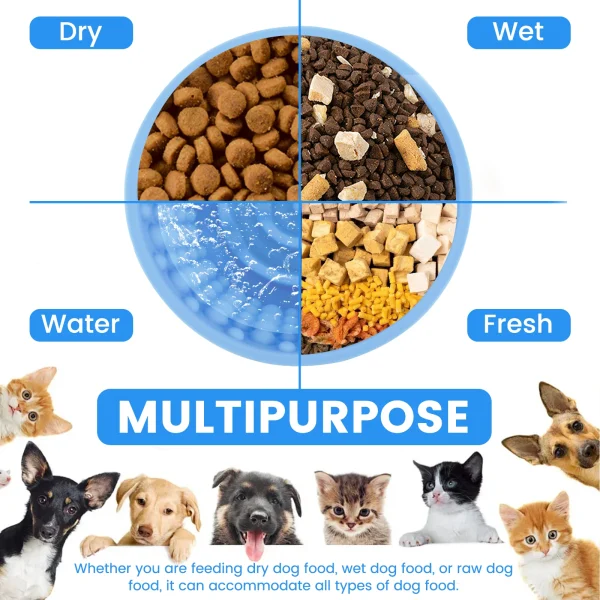 1/2Pcs Silicone Dog Bowls Anti Choking Dog Slow Feeder Bowls with Suction Cup Bottom Temperature Resistant Pet Licking Bowls - Image 4