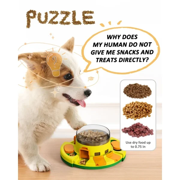 Interactive Puzzle Toy for Dogs Enrichment Pet Slow Feeder Dispenser for Dry Food and Treat Dispenser (All Breed Sizes) - Image 5