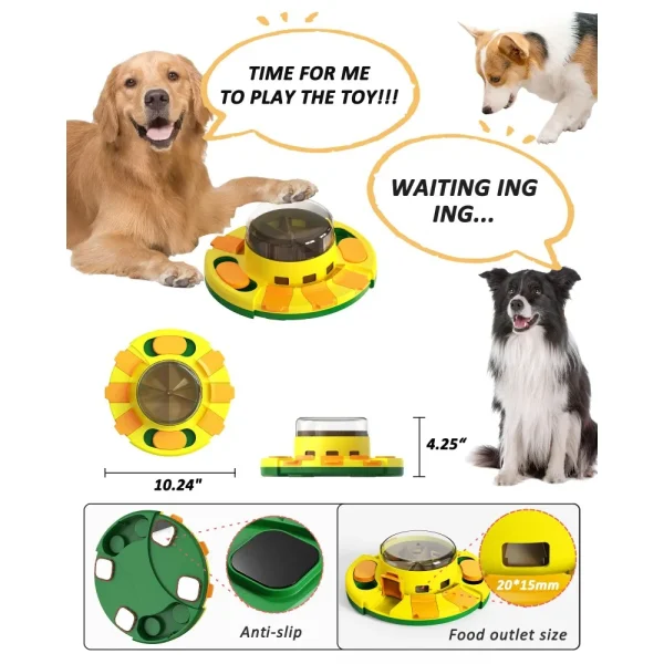 Interactive Puzzle Toy for Dogs Enrichment Pet Slow Feeder Dispenser for Dry Food and Treat Dispenser (All Breed Sizes) - Image 2