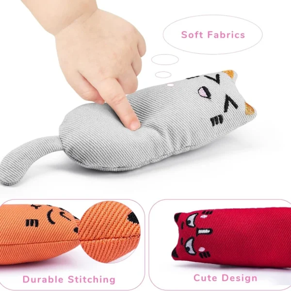 Rustle Sound Catnip Toy Cats Product For Pets Cute Cat Toys For Kitten Teeth Grinding Cat Plush Toy Thumb Pillow Pet Accessories - Image 3