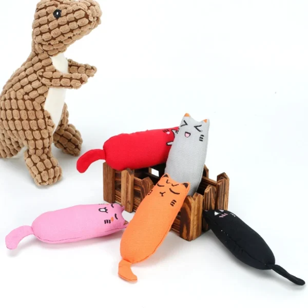 Rustle Sound Catnip Toy Cats Product For Pets Cute Cat Toys For Kitten Teeth Grinding Cat Plush Toy Thumb Pillow Pet Accessories - Image 6