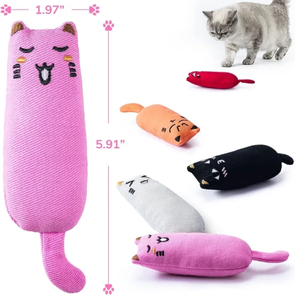 Rustle Sound Catnip Toy Cats Product For Pets Cute Cat Toys For Kitten Teeth Grinding Cat Plush Toy Thumb Pillow Pet Accessories - Image 4