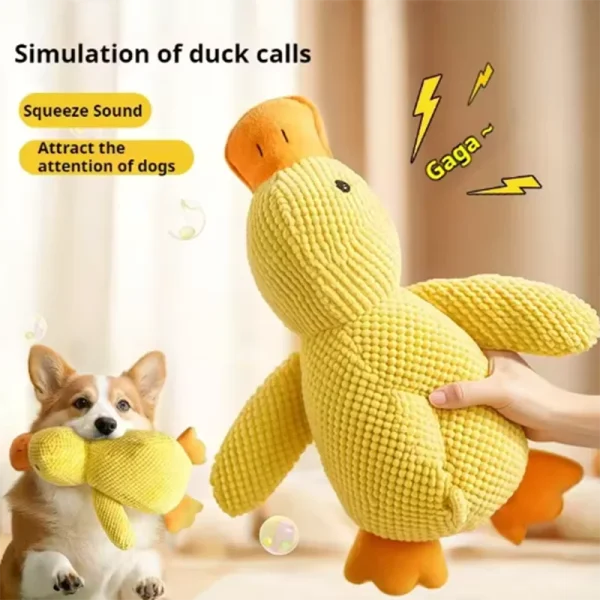 Dog Toy Stomping Duck Bite Resistant Grinding Teeth Cleaning Large Dog Interactive Entertainment Puppy Boredom Pet Plush Toy - Image 3