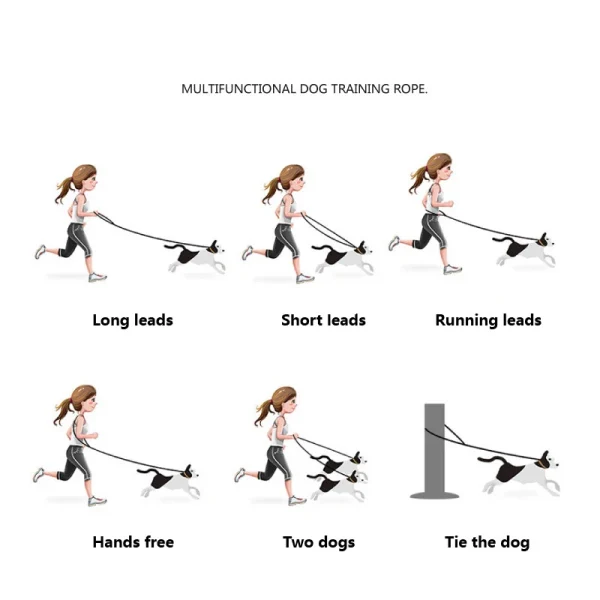 Dog Leash Handmade Braided Rope, 250cm Strong Cotton Rope Dog Leashes Heavy Duty Leash for Small Medium Large Dog Walks Training - Image 3