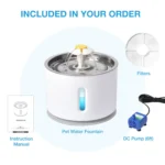 Stainless Steel Silent Water Fountain (2.4L)